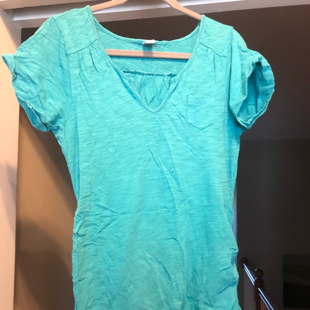 Turquoise basic maternity tee
